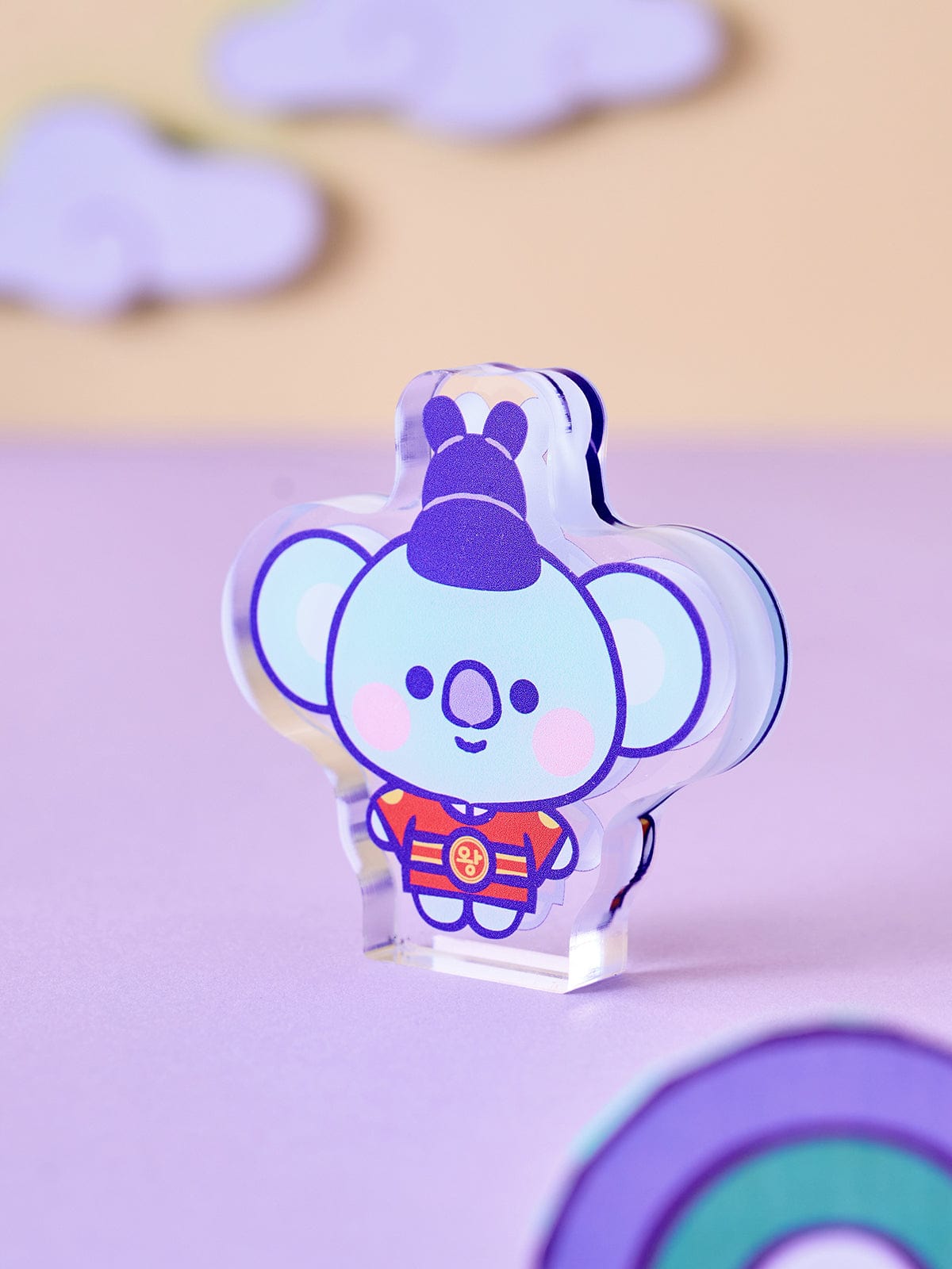 BT21 KOYA BABY MINI ACRYLIC STAND K-EDITION ver.2 : support acrylique KOYA sur bureau, décor papeterie LINE FRIENDS