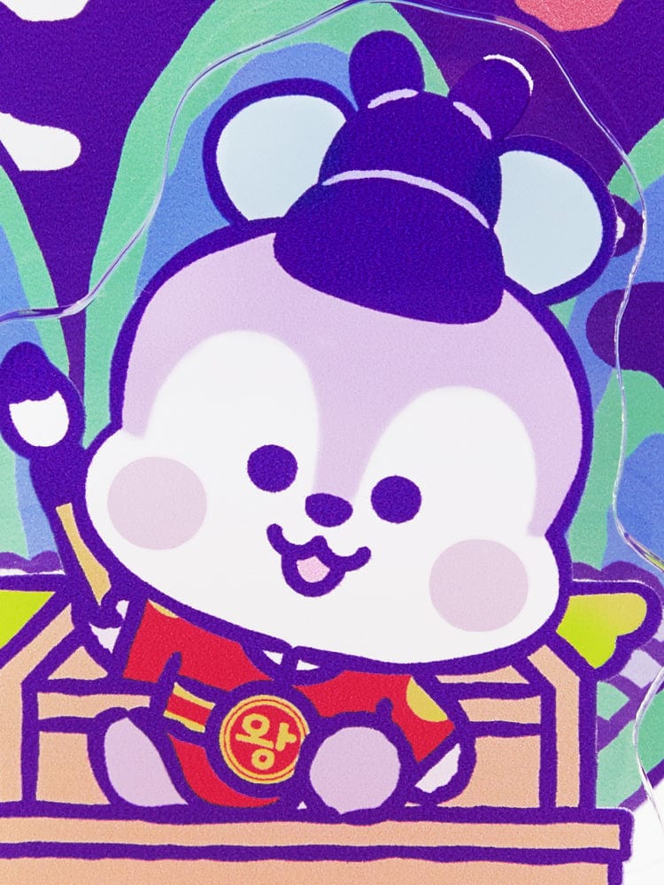 BT21 MANG BABY ACRYLIC STAND K-EDITION ver.2 : support acrylique officiel LINE FRIENDS, panda MANG souriant en style coloré