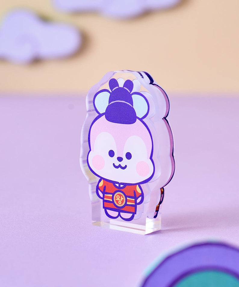 BT21 MANG BABY MINI ACRYLIC STAND K-EDITION ver.2, figurine acrylique LINE FRIENDS sur bureau, design coloré BTS