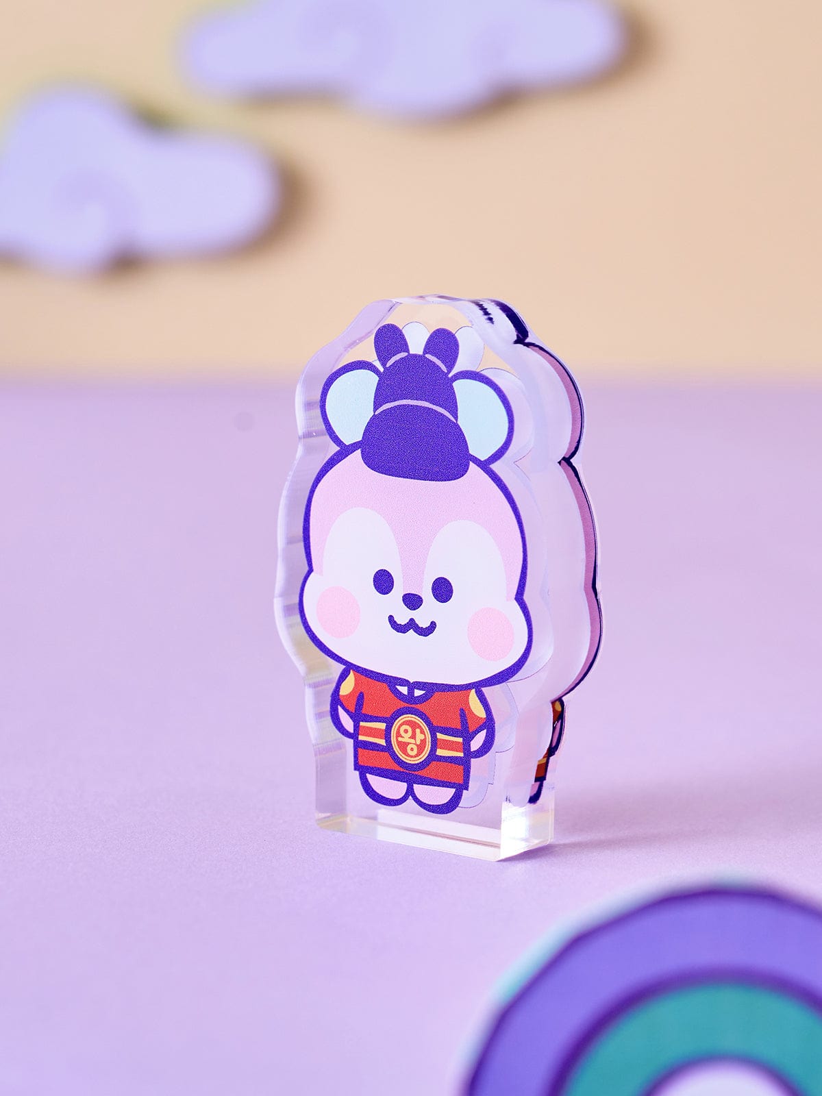 BT21 MANG BABY MINI ACRYLIC STAND K-EDITION ver.2, figurine acrylique LINE FRIENDS sur bureau, design coloré BTS