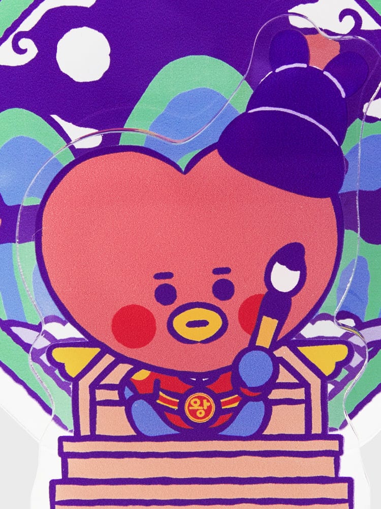 BT21 TATA BABY ACRYLIC STAND K-EDITION ver.2 : support acrylique officiel LINE FRIENDS, illustration TATA pour bureau/école.