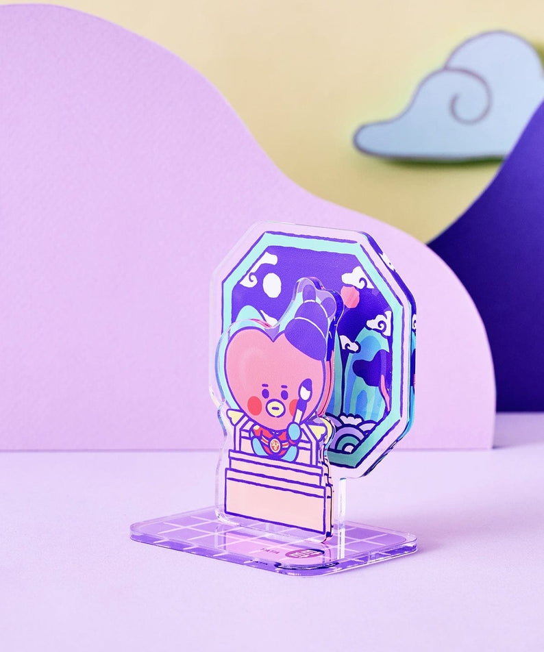 BT21 TATA BABY ACRYLIC STAND K-EDITION ver.2 : petit support acrylique sur bureau, design TATA, LINE FRIENDS BT21