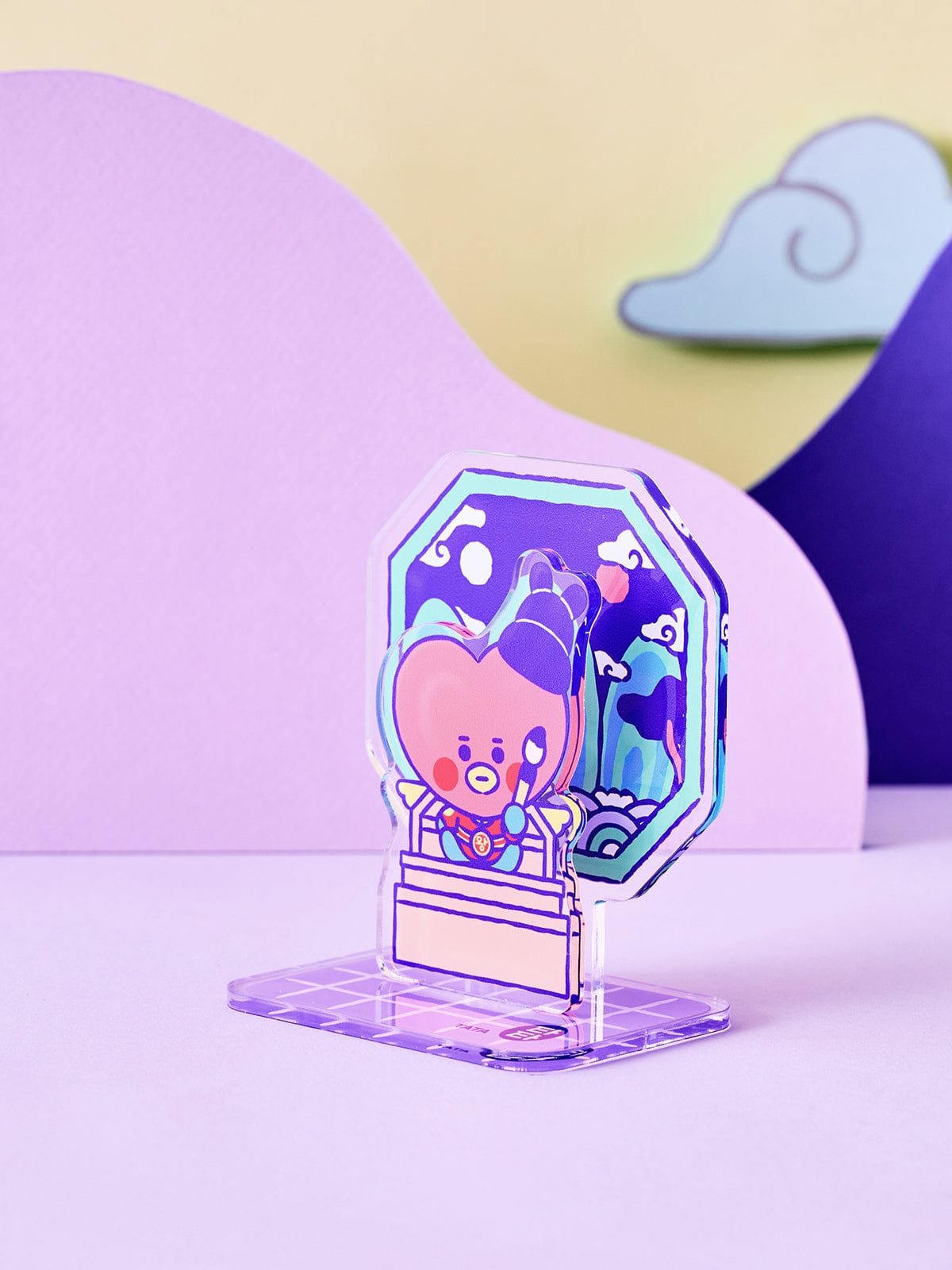 BT21 TATA BABY ACRYLIC STAND K-EDITION ver.2 : petit support acrylique sur bureau, design TATA, LINE FRIENDS BT21