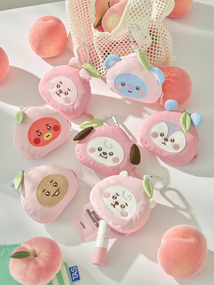 BT21 PEACH HOLIC Porte-clés Pochette Visage