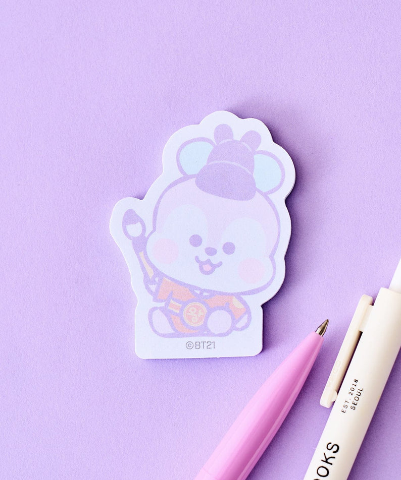 BT21 MANG BABY MEMO NOTEPADS K-EDITION ver.2, note-pads officiels LINE FRIENDS avec MANG poney masqué, papeterie