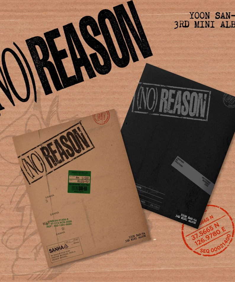 YOON SANHA - 3RD MINI ALBUM [NO REASON] (UNDEFINED VER. / UNBOUND VER.) (Set of 2) - Album Kpop Ma Petite Corée