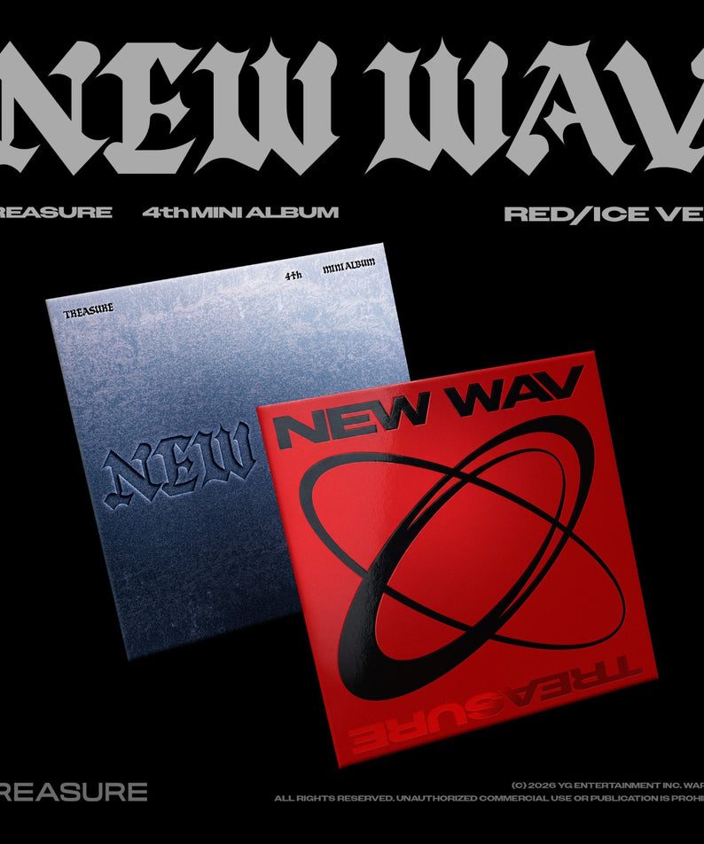 TREASURE - 4th MINI ALBUM [NEW WAV] RED/ICE VER. (Set of 2) - Album Kpop Ma Petite Corée