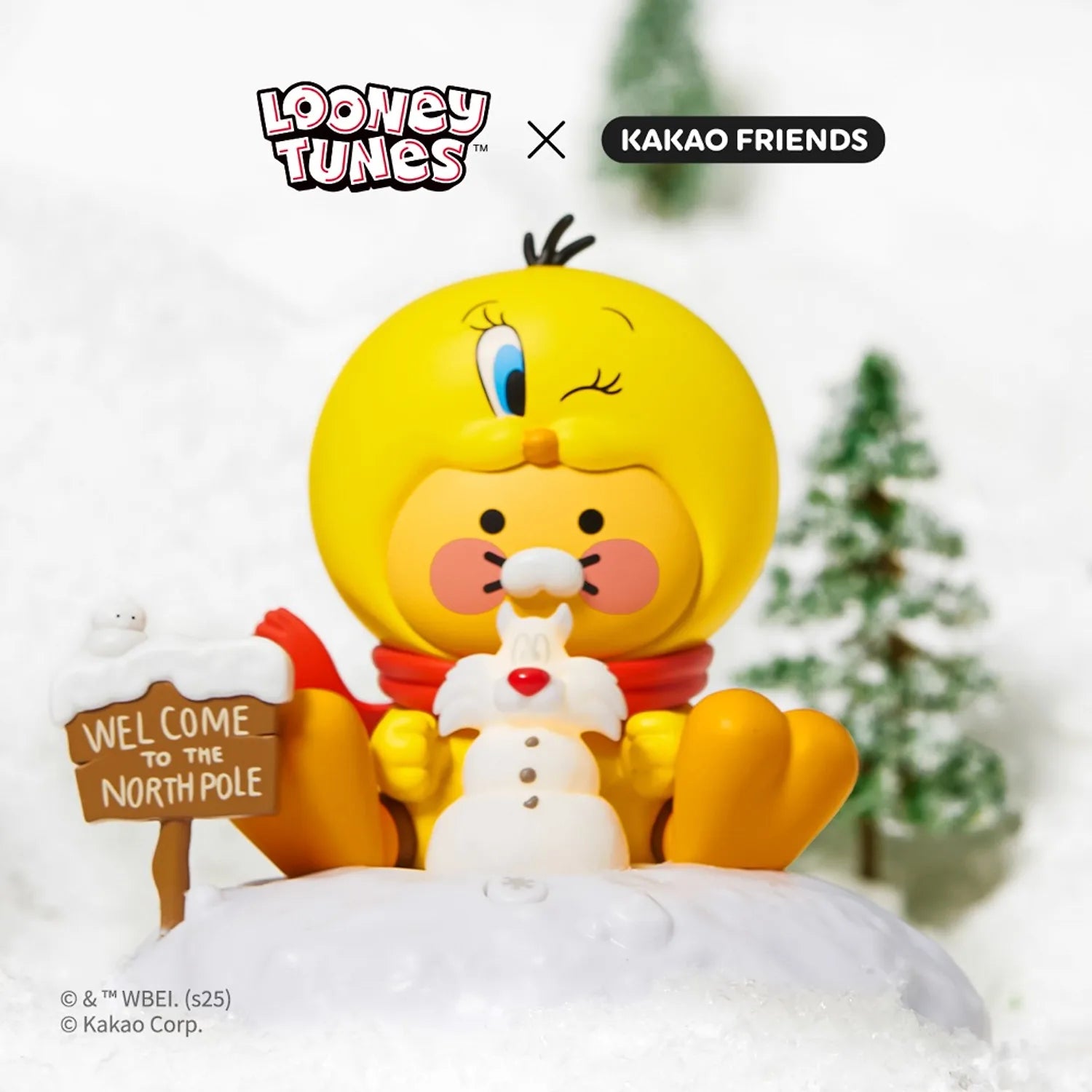 KAKAO FRIENDS  Looney Tunes X Friends Tweety Lighting Figure Baby Chunsik