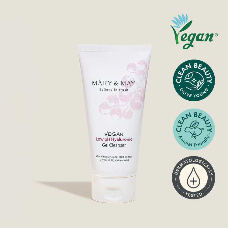 MARY & MAY Vegan Low pH Hyaluronic Gel Cleanser 150ml en stock sur Ma Petite Corée