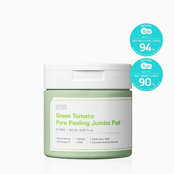 SUNGBOON EDITOR Green Tomato Pore Peeling Jumbo Pad 180ml en stock sur Ma Petite Corée