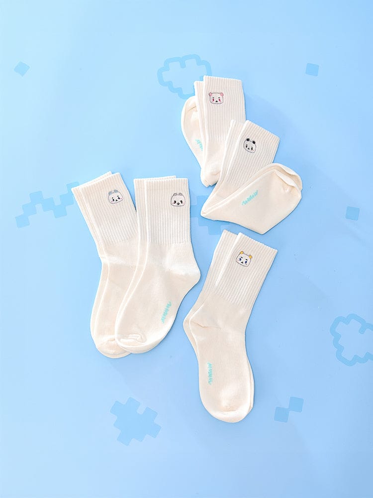 MMMM Rib Embroidered Socks