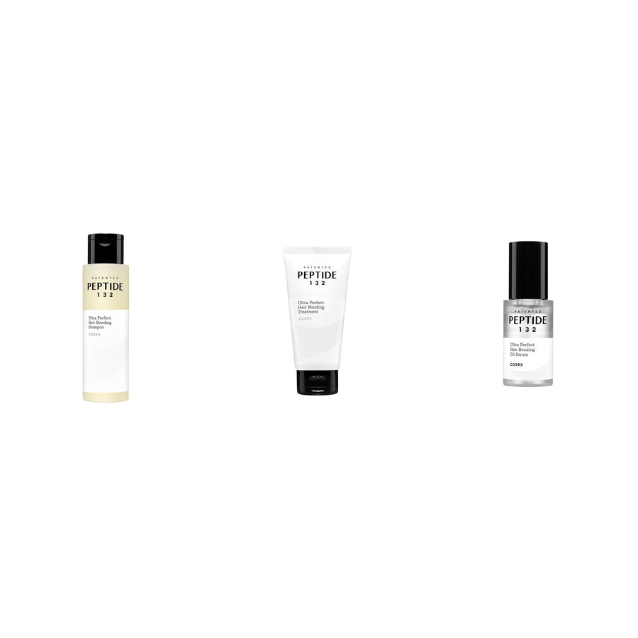 COSRX Peptide-132 Ultra Perfect Hair Bonding 3-Piece Set (Shampoo + Treatment + Oil Serum)