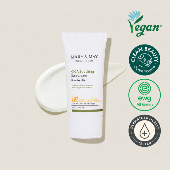 MARY & MAY Cica Soothing Sun Cream SPF 50+ 50ml en stock sur Ma Petite Corée