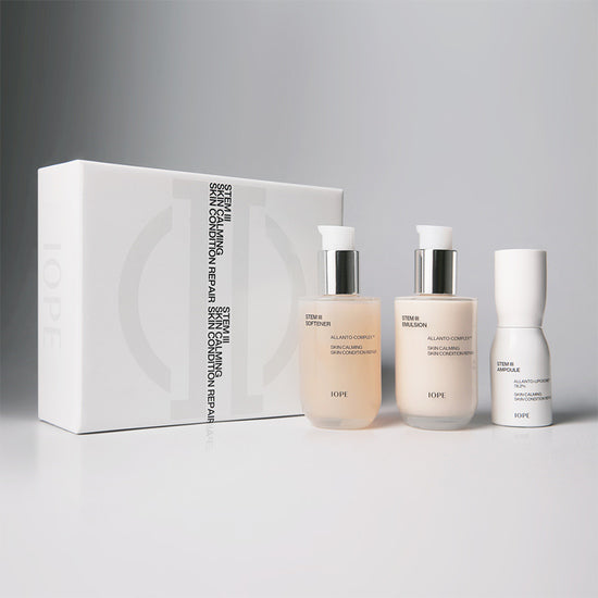 IOPE Stem III Signiture Set (Softener, Emulsion, Ampoule) en stock sur Ma Petite Corée