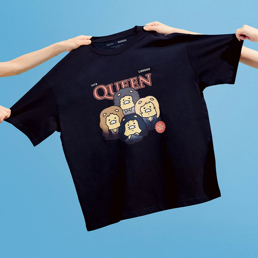 T-Shirt Queen X Friends Queen II Schwarz Chunsik - Kakao Friends