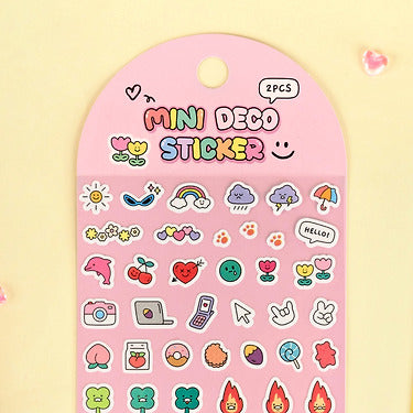 KAKAO FRIENDS - Mini Autocollant 2P Set Rose