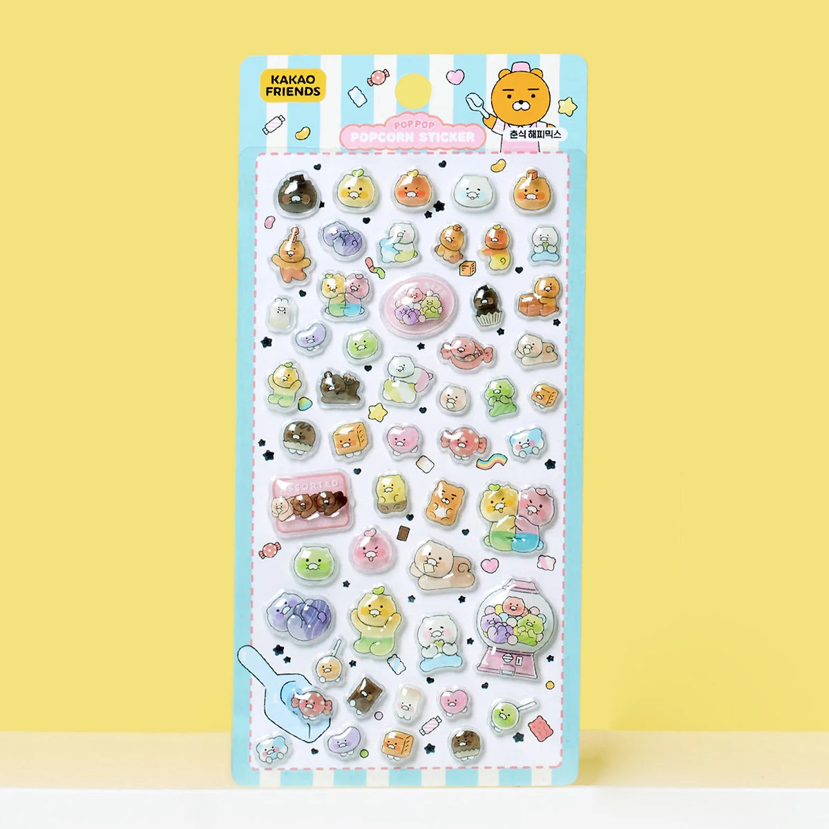 Stickers Popcorn Happy Mix - Kakao Friends