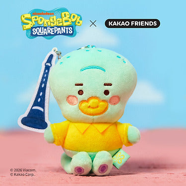 KAKAO FRIENDS - SpongeBobXFriends Baby Squidward Porte-cles Peluche Tube