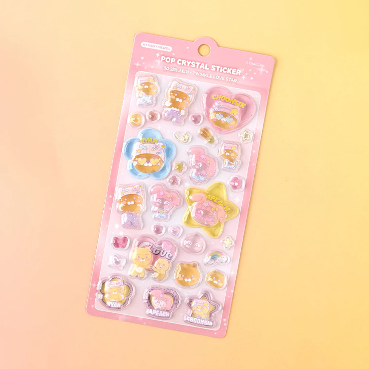 Stickers 3D 3D Bombom Twinkle Love Star Chunsik - Kakao Friends
