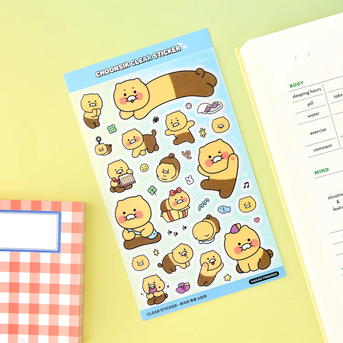 Stickers Transparents Déco Transparent Chunsik - Kakao Friends