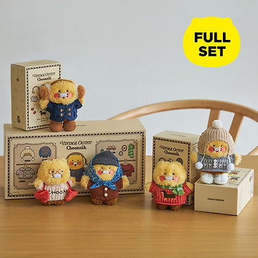 KAKAO FRIENDS - [Set Complet] Porte-cles Peluche 5 Chunsik