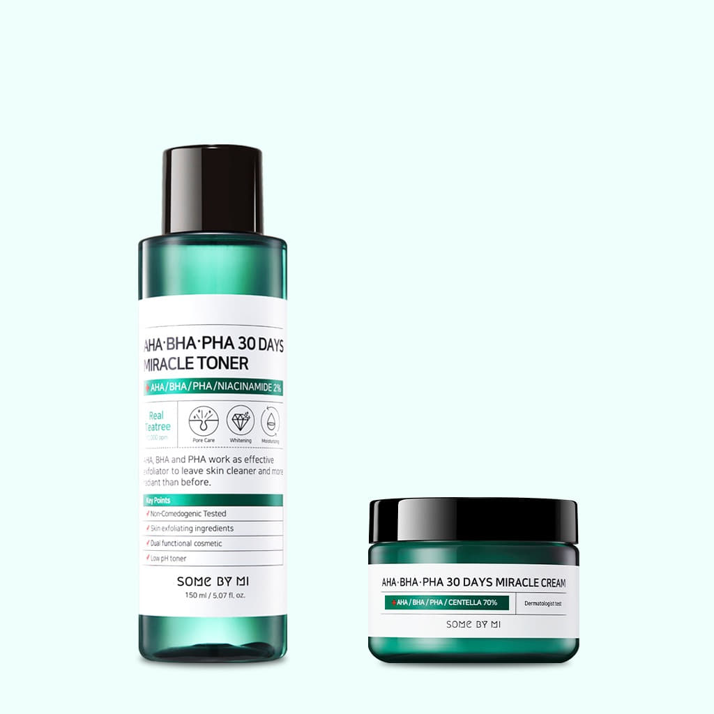 SOME BY MI AHA.BHA.PHA Miracle Toner & Cream Set on sales on our Website !