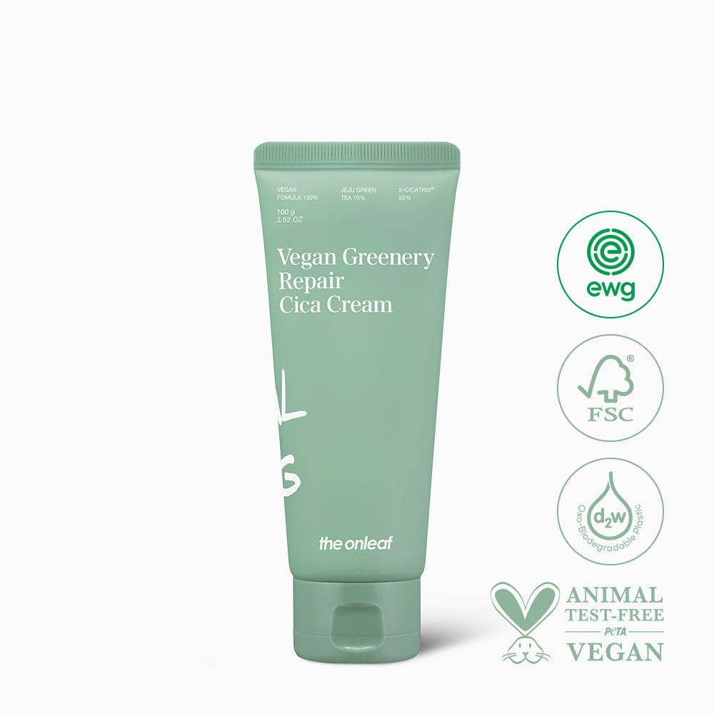 THE ONLEAF Vegan Greenery Repair Cica Cream on sales on our Website !